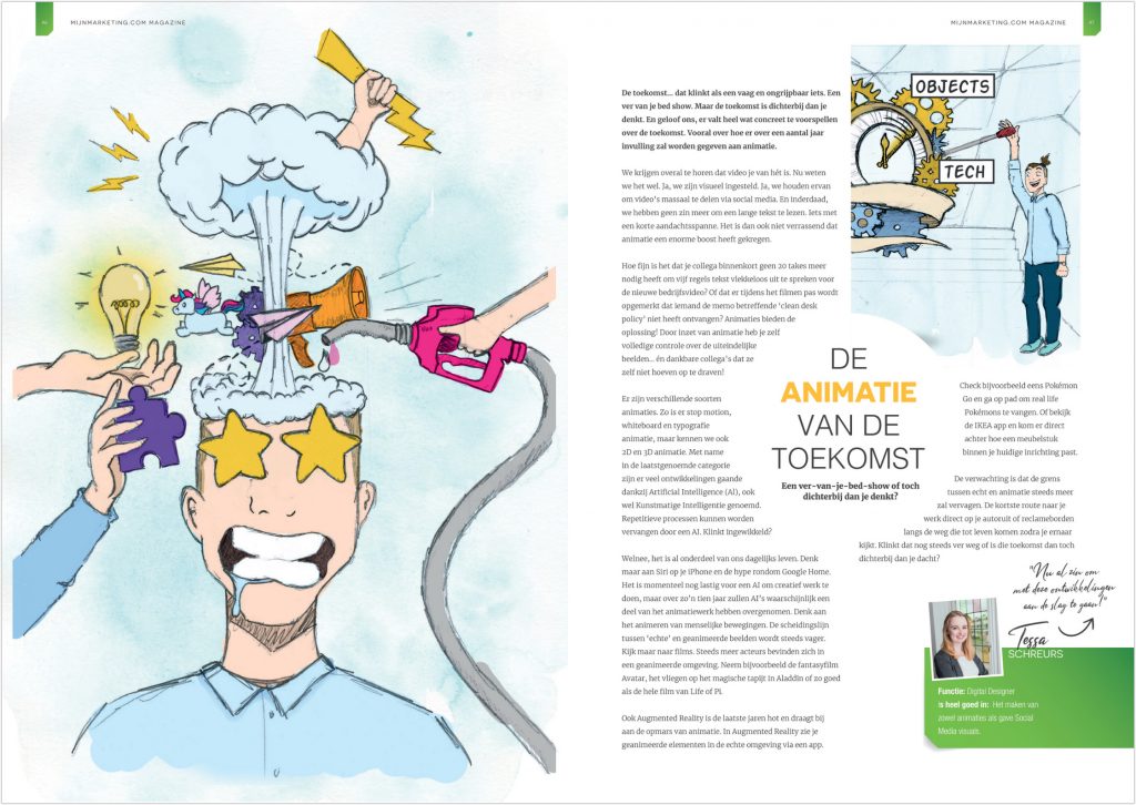 Link naar artikel Animatie van de Toekomst in magazine M