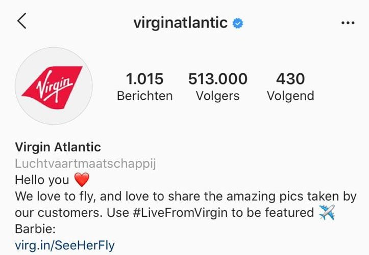 Virgin airlines