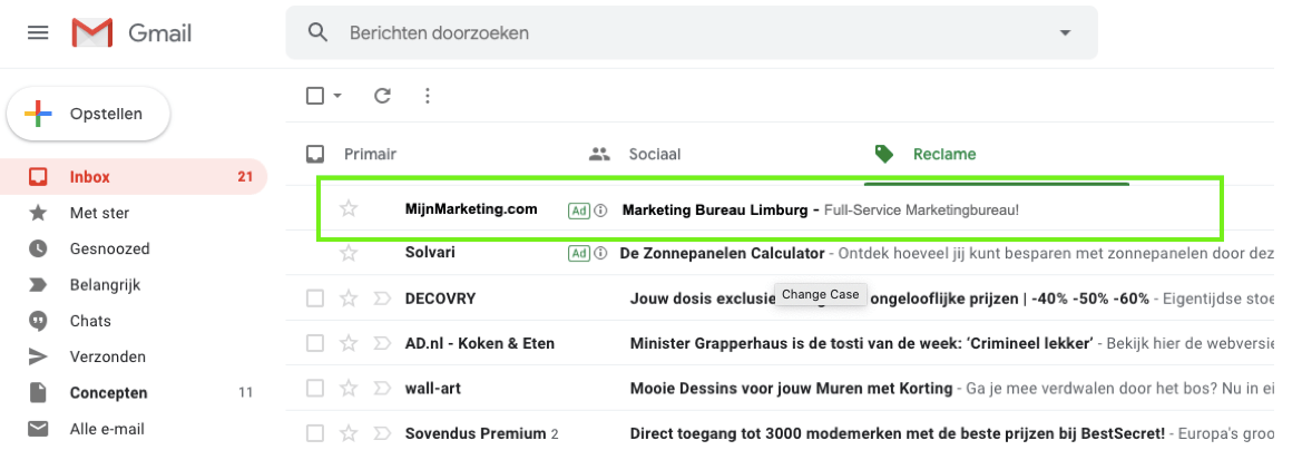 Screenshot 2020-07-17 at 15.24.07 Voorbeeld advertentie gmail