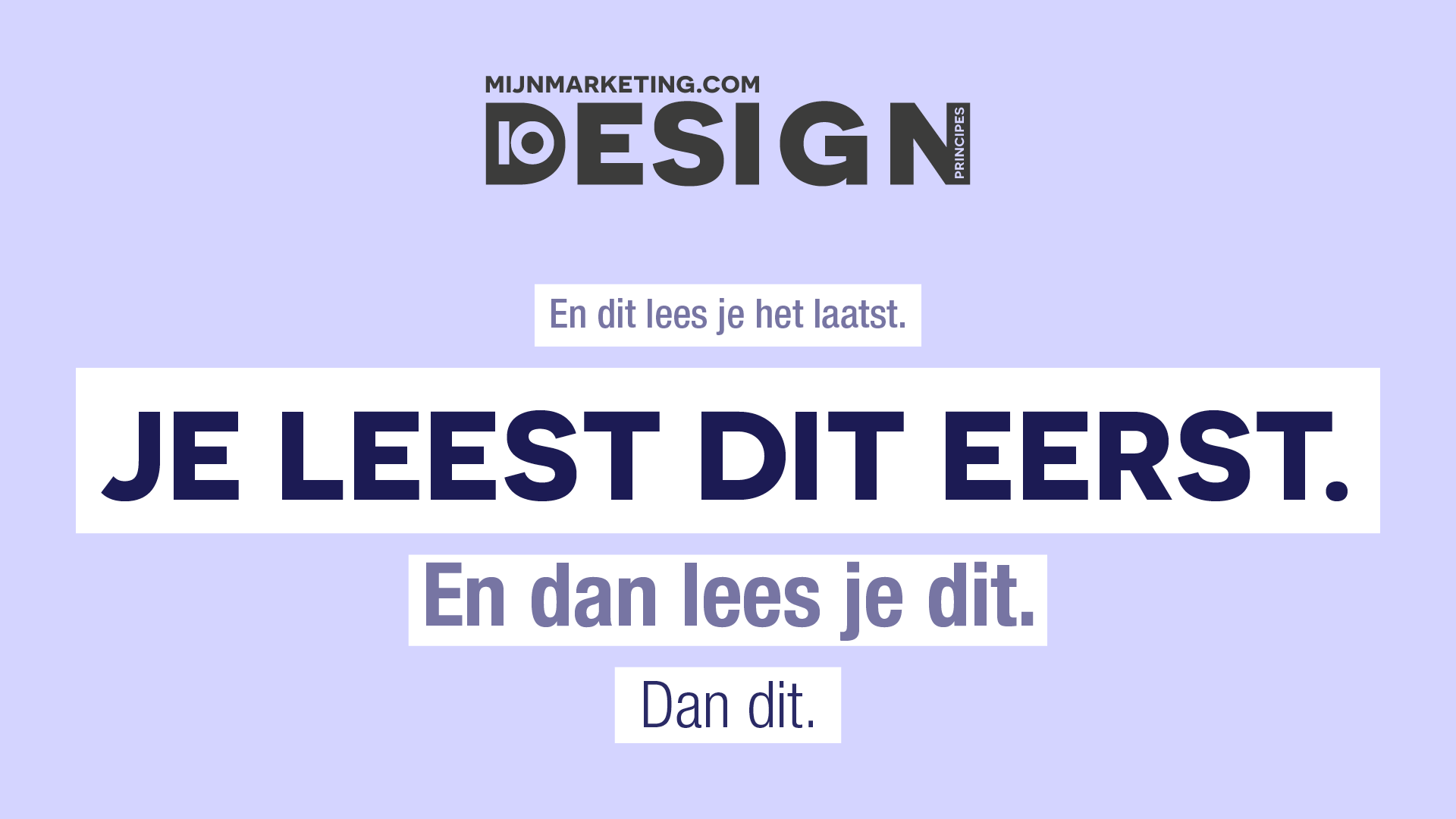 Design Principe Hiërarchie